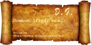 Dombos Ifigénia névjegykártya